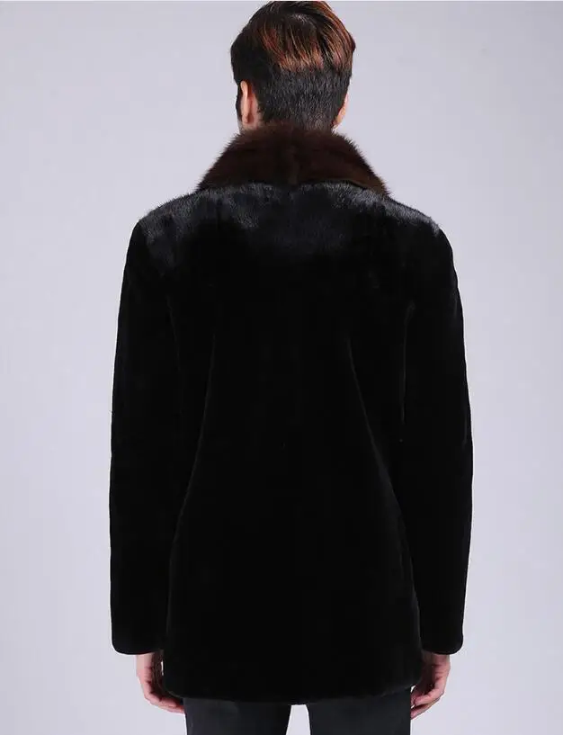 S-6XL! большой ярдов мужская одежда новые мужские норки мужские меховые бизнес имитация пальто с мехом
