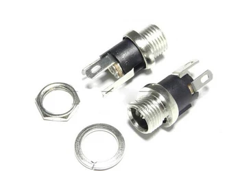 

50PCS/Lot DC-025M DC025M Power DC Socket/Jack connector With Nut DC5.5*2.5 5.5*2.5MM