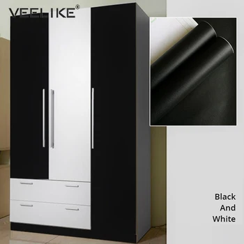 

1 Meter Waterproof Wall Stickers Vinyl Wood Style Self-adhesive Wallpapers for Wardrobe Bookcase Decals Fashion House Decor Film