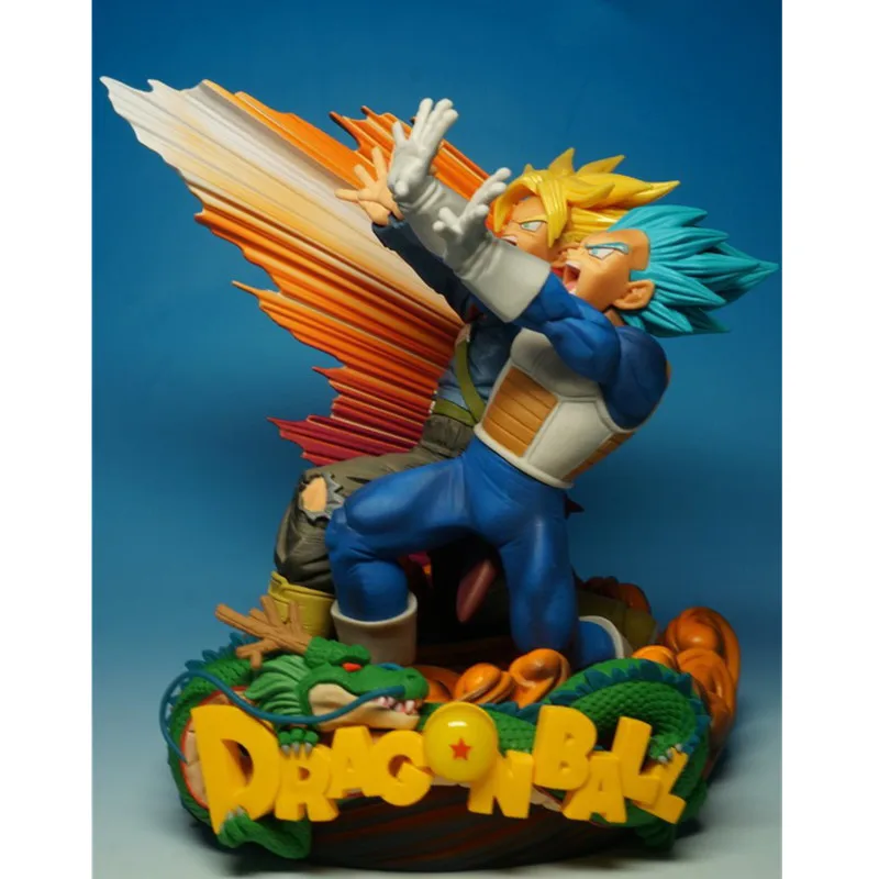 Anime Dragon Ball Z Vegeta Trunks Parent Child Shock Wave Resin