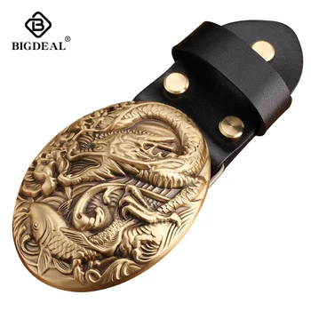 

Wholesale High quality Luxury Solid brass Belt Buckle Fashion Cowboy Buckles For 4cm Wide Belt Men Jeans accessories