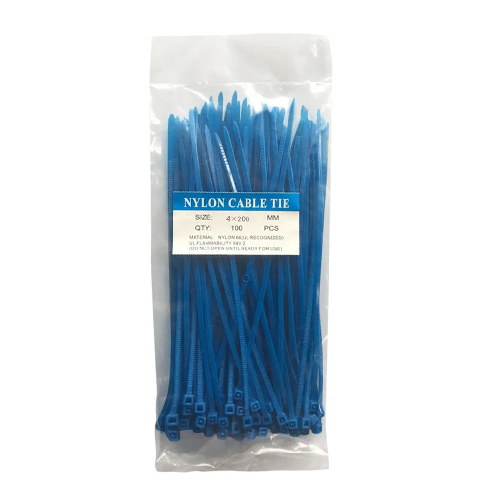 100Pcs Cable Ties Tie Wraps Nylon Zip Ties Strong Extra Long 6 Colours