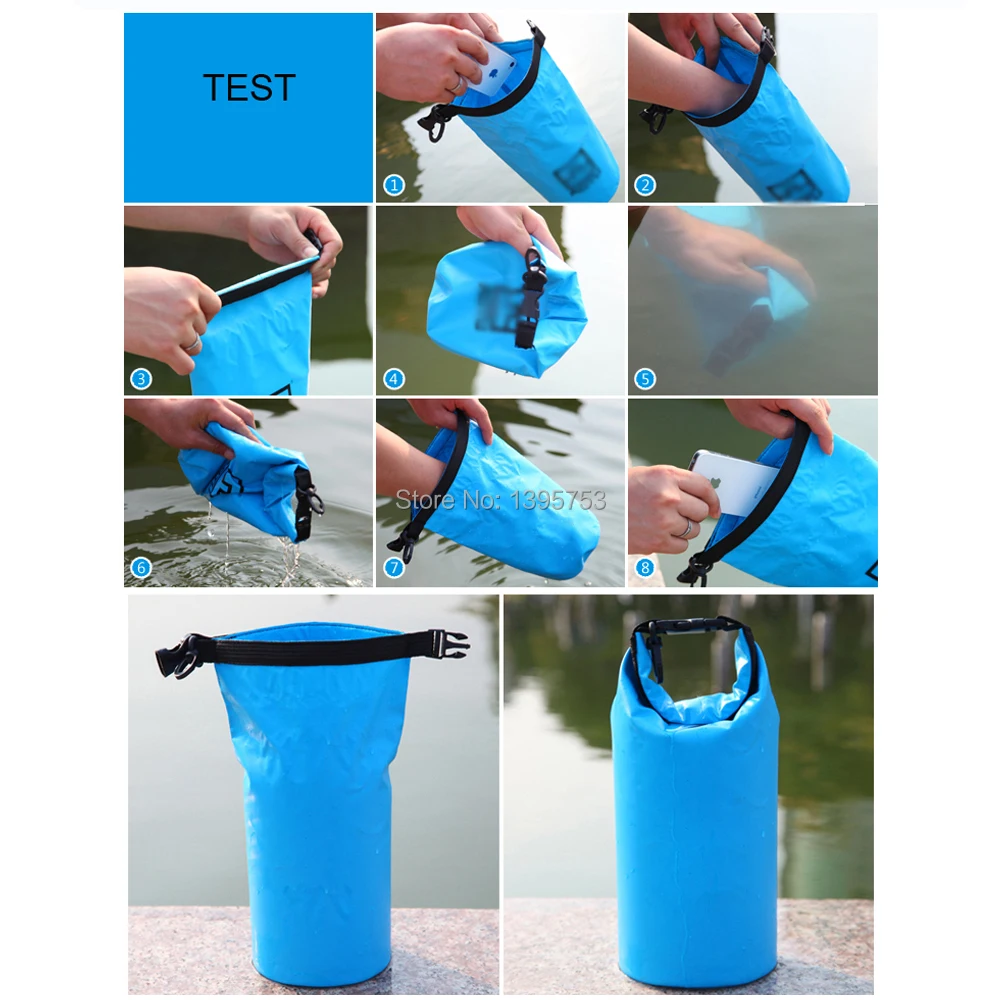 Egoelife 1 5l Portable Lightweight Waterproof Pouch Dry Bag Kayaking Egoelife 1 5l Portable Lightweight Waterproof Pouch Dry Bag Kayaking Canoeing Rafting Swimming Sack Blue In Travel Kits From Sports Entertainment On