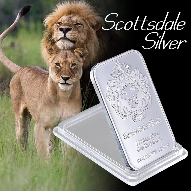 

WR High Quality Scottsale .999 Fine Bullion With serial number One Troy Ounce Silver Plated Bar for Home collection.
