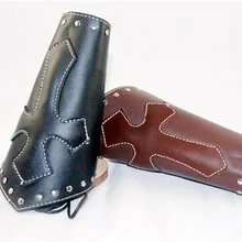 1 шт. средневековый браслет для мужчин винтажный Панк Крест повязка PU браслет на руку косплей реквизит