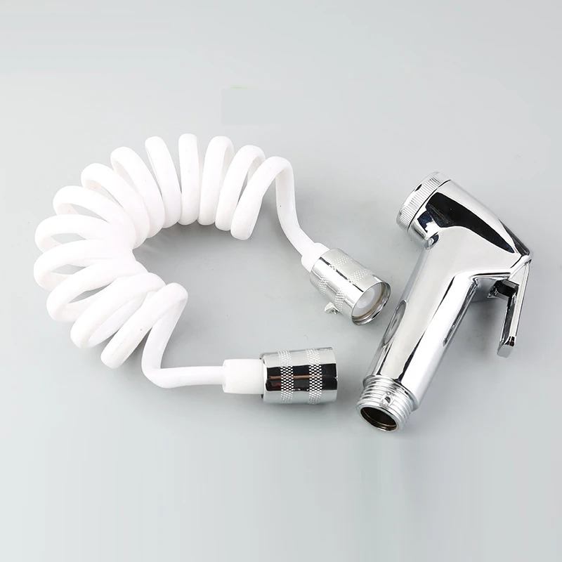 

New SHAI Clean Toilet Spray Gun Telescopic Compression Spring Tube Bidet Hose Set SHAKL214