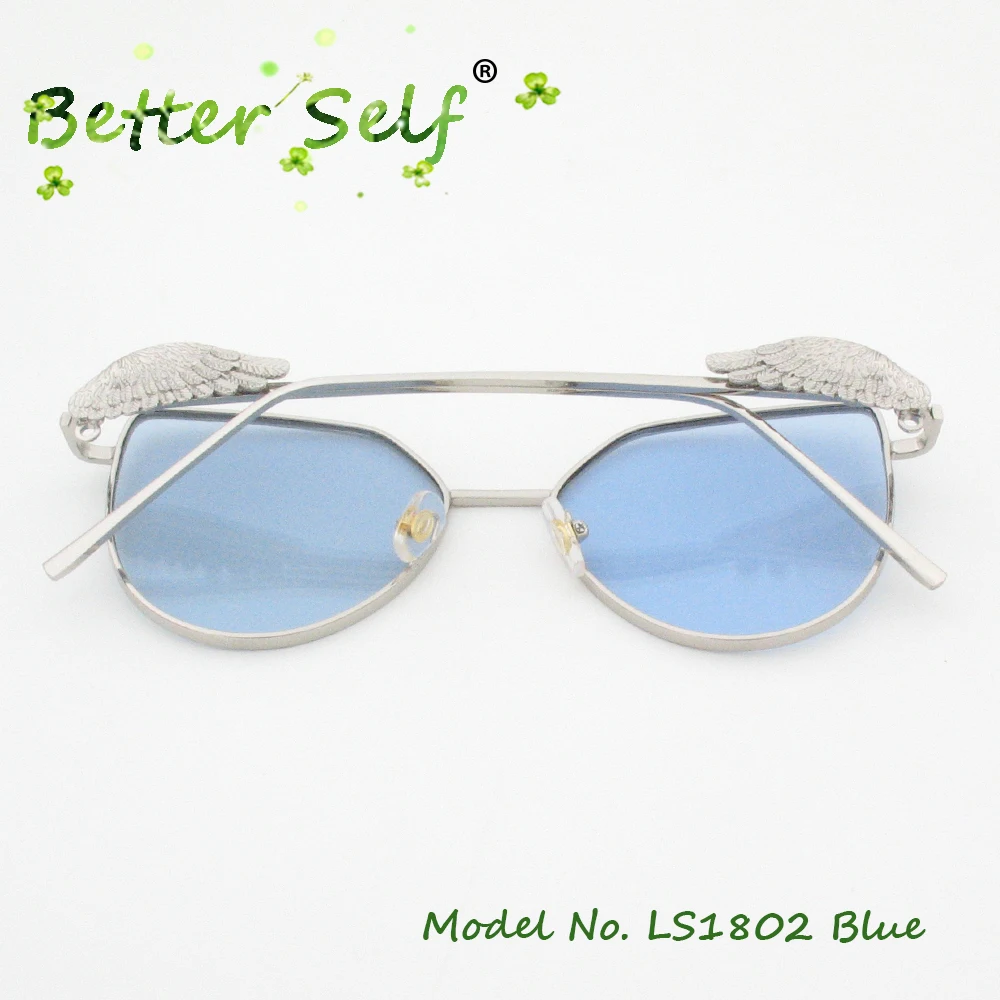 Беттер Селф LS1802 очки для глаз кошки крыло оформлен храм цветные линзы очки Для женщин UV400 солнце солнцезащитные очки