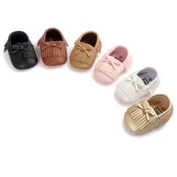 

Autumn Latest Baby Tassel Bow Moccasins Unisex Infant Casual Shoes Soft Sole Babies Booties First Walkers Toddler