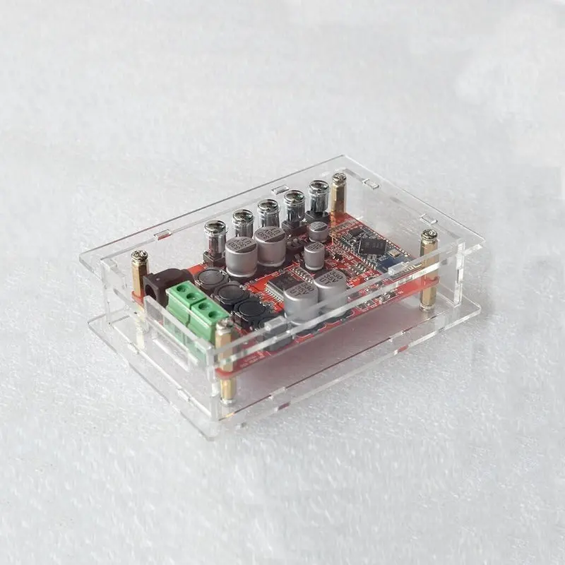 Новый TDA7492P 2X50W Bluetooth 4 0 плата модуля усилителя аудиоприемника + чехол красный|receiver