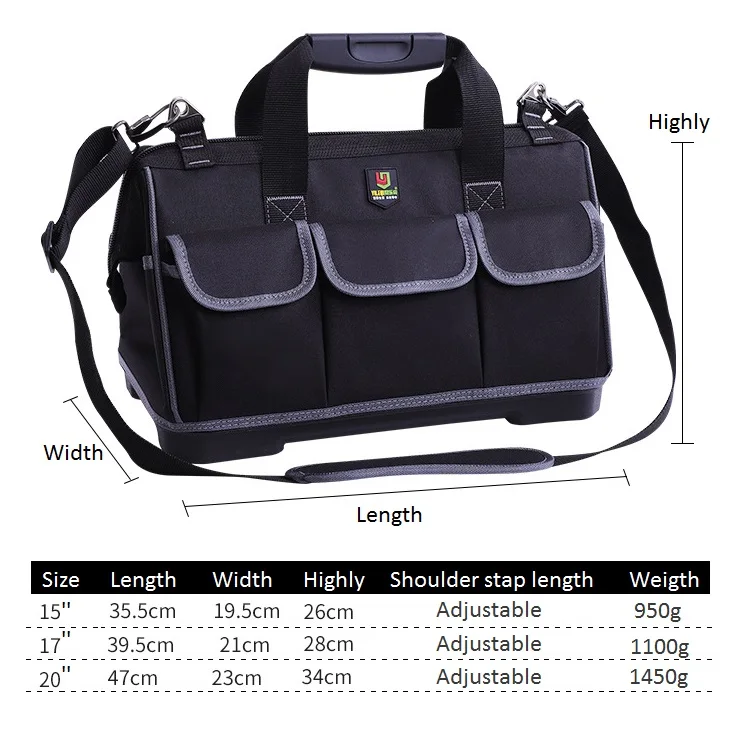 Новый инструмент сумки, дорожные сумки Для мужчин Кроссбоди мешок большой Ёмкость сумка Размер 15 17 19 для инструментов аппаратура