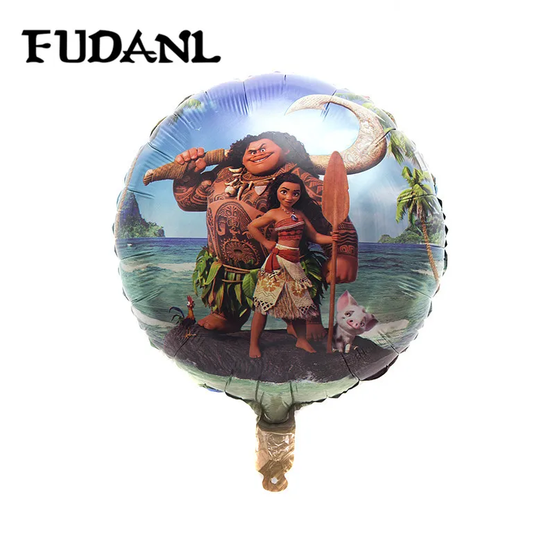 

50pcs 18" Double Side Moana Balloons Ocean Romance Princess Foil Balloons Kids Toys Wedding Birthday Party Decorations Supplies