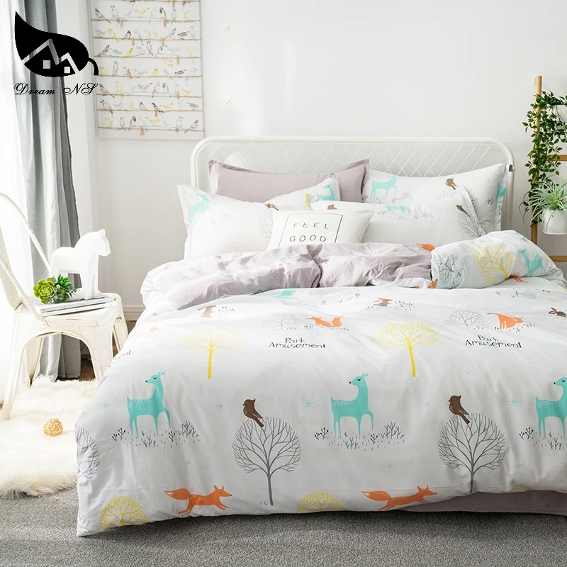 حلم NS البيج طقم سرير غسلها القطن kussensloop سوبر لينة الشمال بسيطة الغابات الغزلان لحاف حاف نوم المنزل المنسوجات حلم NS البيج طقم سرير غسلها القطن kussensloop سوبر لينة الشمال بسيطة الغابات الغزلان لحاف حاف نوم المنزل المنسوجات