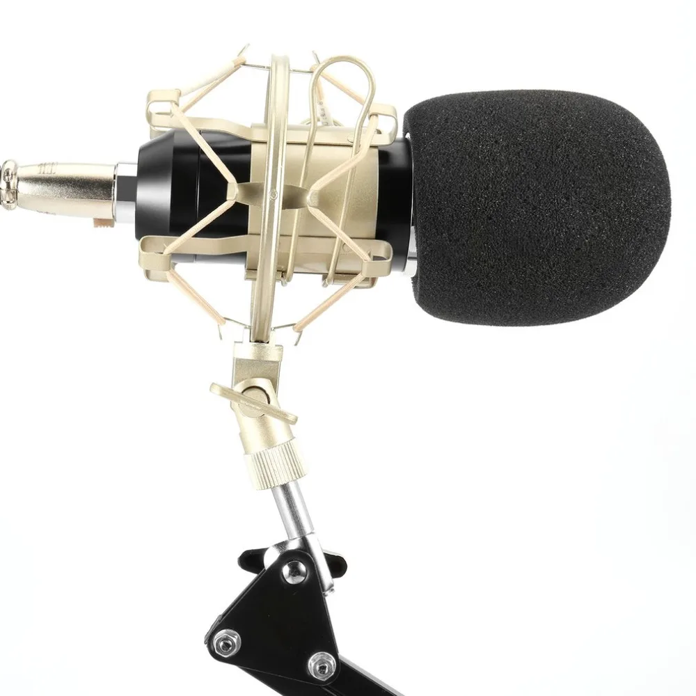 

Microphone microfone mic Professional Handheld Condenser Mic Computer Microphone Stand Tripod Wired For Recording Studio