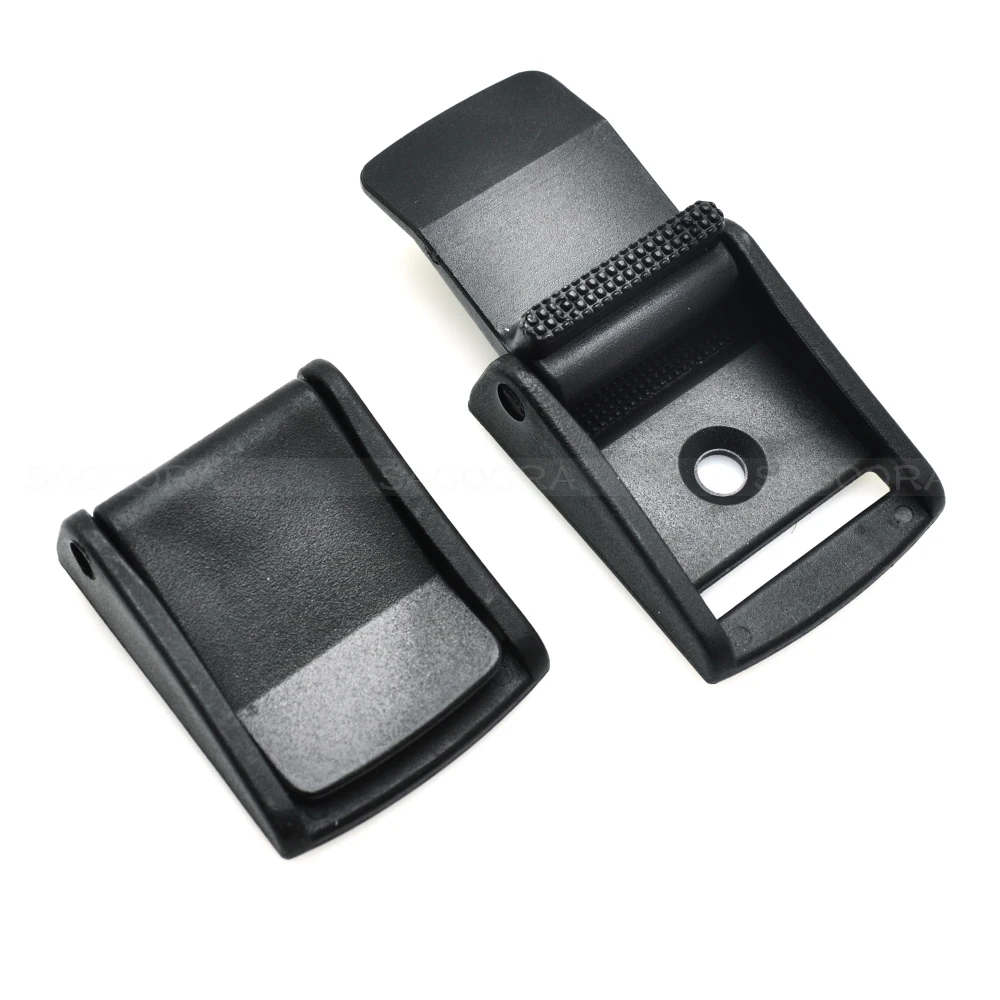 10Pcs 25mm Cam buckles plastic black toggle clip backpack straps webbing gvL-ac 