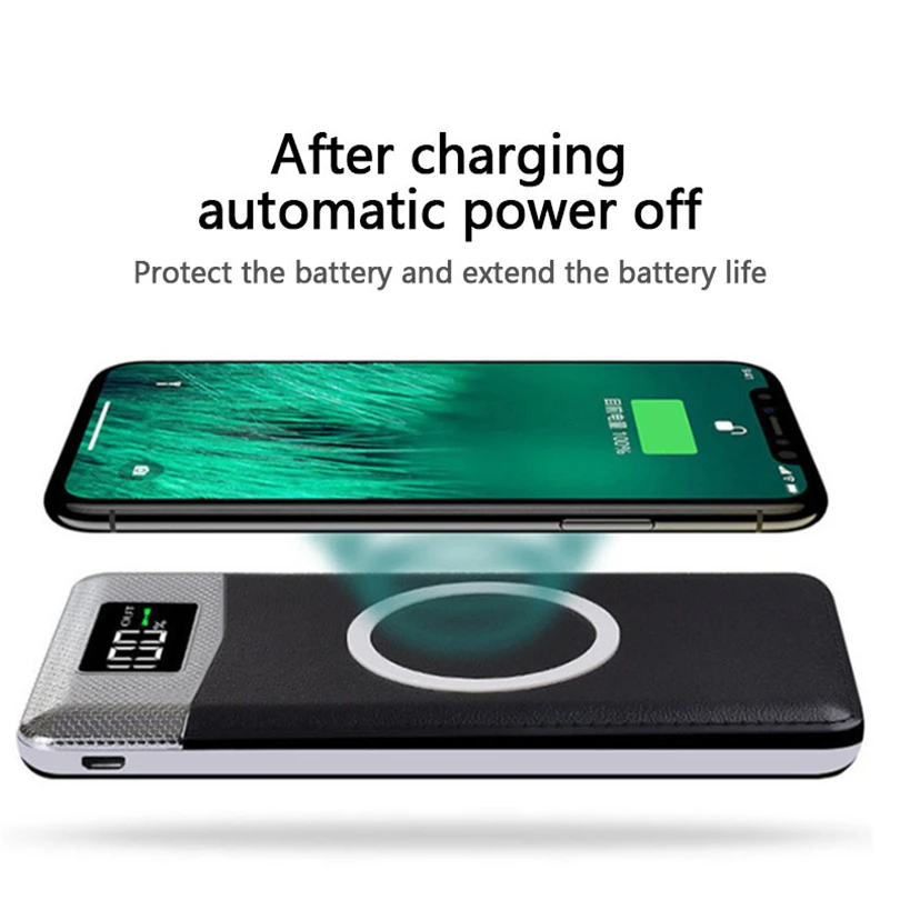 

wireless charger power bank 10000mAh Dual USB Wireless Charger Battery Charger Case External Portableqi wireless powerbank