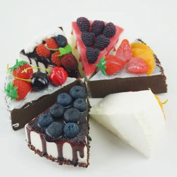 

6pcs/set Artificial Cake Simulation Fruit Cakes Model Home Decoration Window Display Food Photography Props