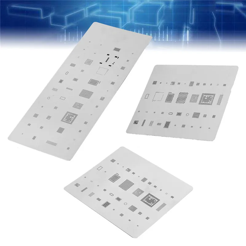 

1Pc IC Chip Repair BGA Rework Reballing Stencil Template Chip Tool For iPhone X/8/8 Plus High Quality Comnetion Kit