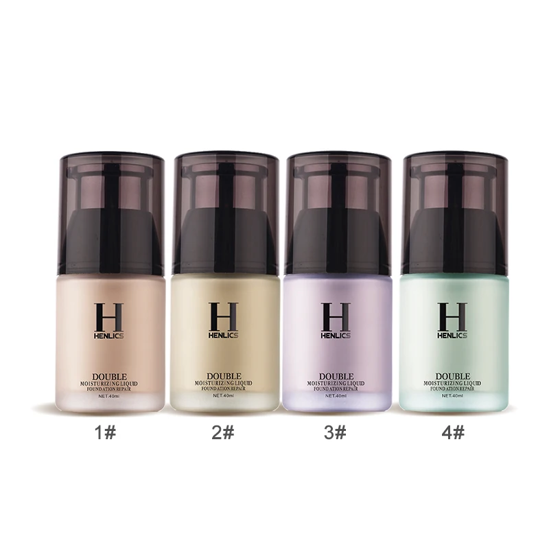 

HENLICS Double Moisturizing Concealer Liquid Foundation Face Base Makeup Nutritious Foundation Primer 40ml 3 Colors