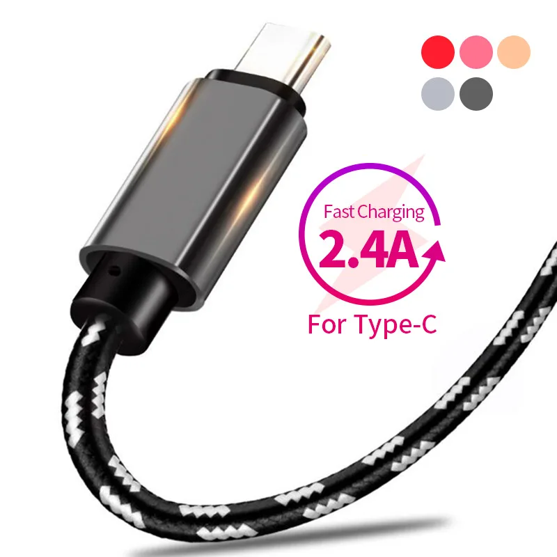 

USB Type C Cable Devices For Samsung S9 S8 Xiaomi Mi9 Mi8 SE Huawei Charging usb-C Charger Cord Mobile Phone USB C Type-C Cable