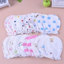 10 пар милых перчаток унисекс для новорожденных, хлопковые перчатки с защитой от царапин для мальчиков и девочек 0-6 месяцев, перчатки для девочек A19264