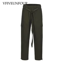 VFIVEUNFOUR 2019 Sweatpants Ankle Drawstring Casual Track Pants  Hip hop Loose Fit Elastic Waist Trousers Army green black Pants