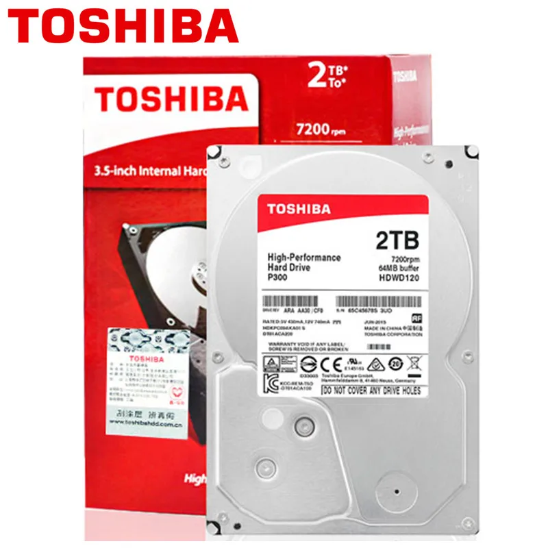 TOSHIBA 2TB Internal HDD 2000GB Desktop PC Computer NVR CCTV Hard Drive font b Disk b
