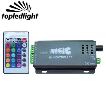 

RGB led Controller Music Led Controller With IR Remote Controller 24Key DC12V For Led Strip Light Portable Lighting Accessories