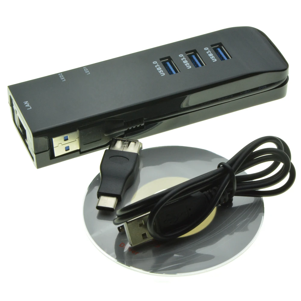 USB-C version 3 ports USB 3.0+ RJ45 Gigabit Ethernet Network card USB 3.1 Type-C to USB3.0 + 1000M LAN Port Combo Adapter