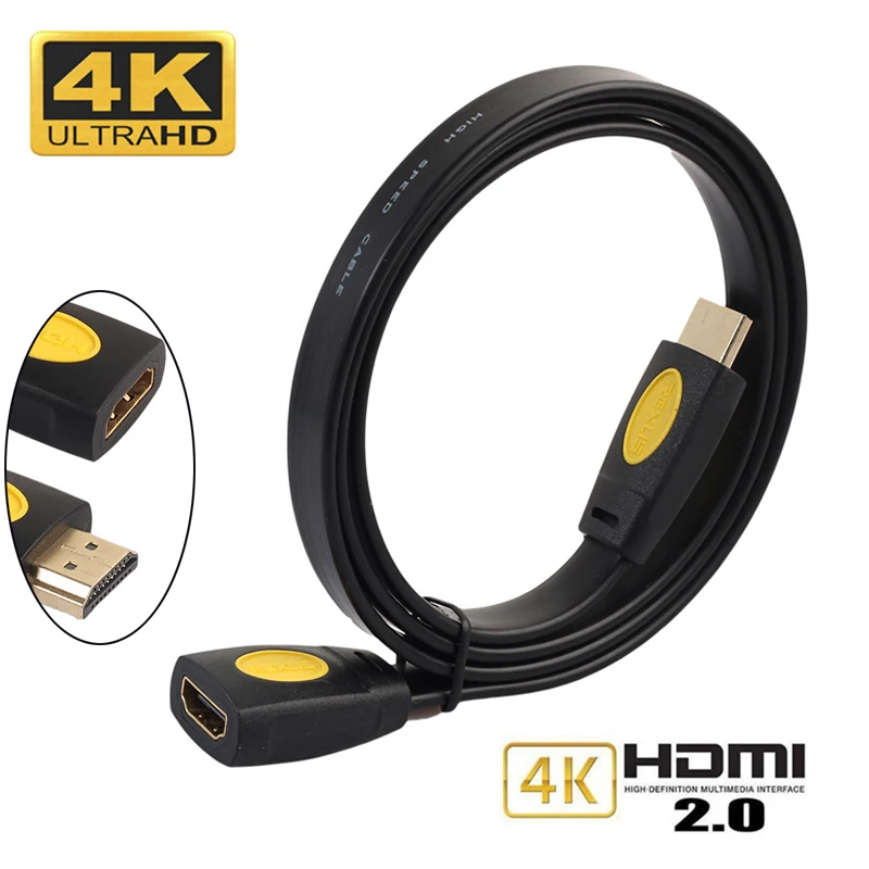 HDMI 2.0 Male to Female Extension Cable HDMI Connecting Cable Extend 4K
