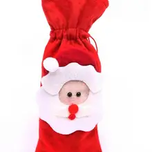 Модное крышка для бутылки с красным вином сумки Рождественский обеденный стол украшения домашние Декорации для вечеринок Санта Клаус