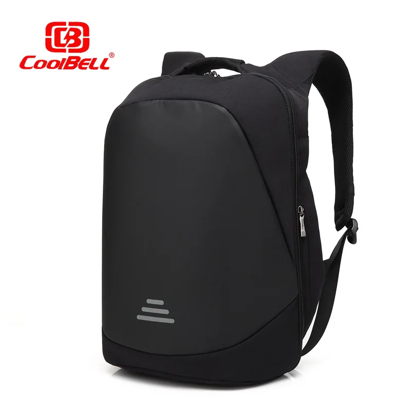 Coolbell рюкзак с защитой от кражи для 15," 17,3" ноутбука, компьютера, сумка для ноутбука, водонепроницаемая сумка для бизнеса, студентов, Повседневная сумка - Цвет: Черный