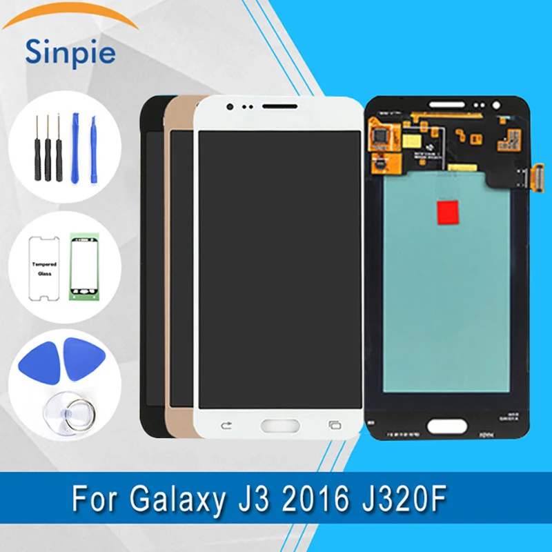 

For Samsung J320F Super amoled LCD For Samsung Galaxy J3 2016 J320F LCD Display+Touch Screen Digitizer Assembly+Tools