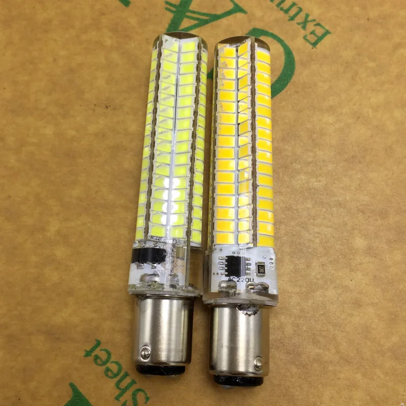

New Dimmable BA15D LED Silicone Corn Lamp Chandelier For Indoor /Home 136 SMD 5730 10W 220V AC 1pc/lpot