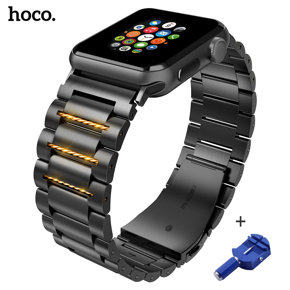 

HOCO Fashion Stainless Steel Watch band Strap for apple watch 42 mm link bracelet Replacement Watchband for iwatch serise 1 2 3