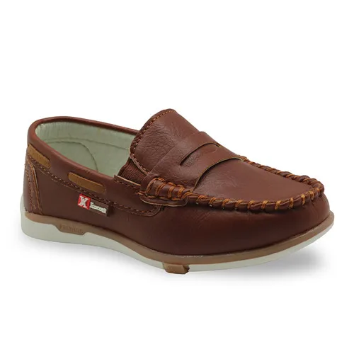 Apakowa/детская обувь; детская спортивная Брендовая обувь для малышей; весенние детские кроссовки из искусственной кожи; Лоферы для мальчиков; детская повседневная обувь - Цвет: brown