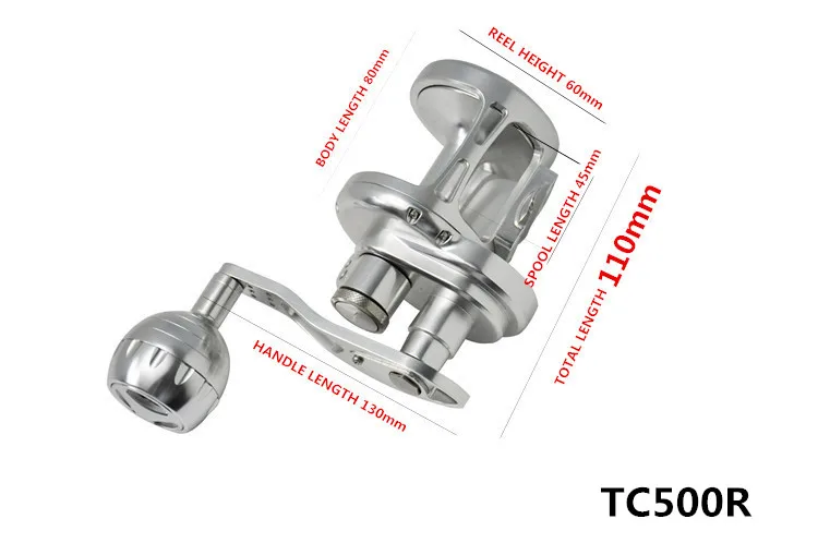 TC100-500 ЧПУ медленное заслонка Катушка лодка катушка 25-35 кг влево/правой ручки катушка для удочки SALTWATER троллинговая катушка