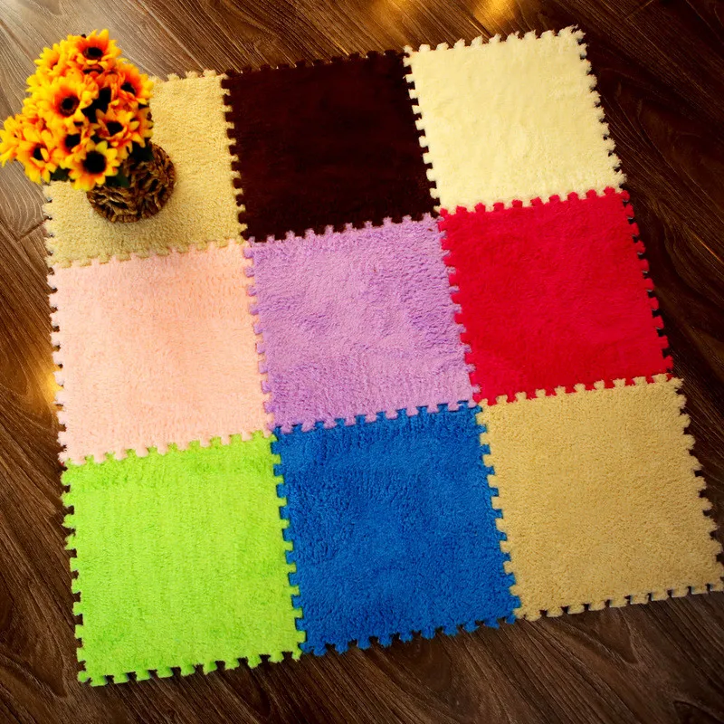 30*30*1 см DIY красочный Коврик головоломка EVA пена лохматый ковер коврик плюшевый
