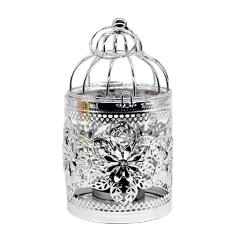 Клетка для птиц украшения дома держатели подвесной подсвечник кованого железа