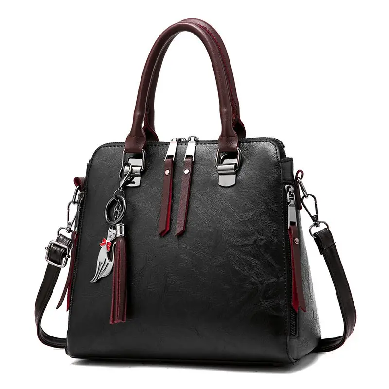 Kaufen Vintage quaste designer umhängetasche schulter tasche 2019 neue pu leder damen handtaschen frauen messenger taschen totes boston hand taschen