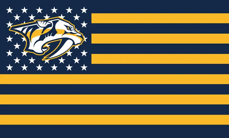 Nashville Predators Flag USA With Stars and Stripes Flag 3x5 ft custom