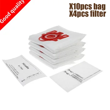 

10Pcs/Lot For MIELE FJM C1 & C2 Synthetic Type Hoover Hepa Vacuum Cleaner DUST BAGS With 4pcs FILTERS