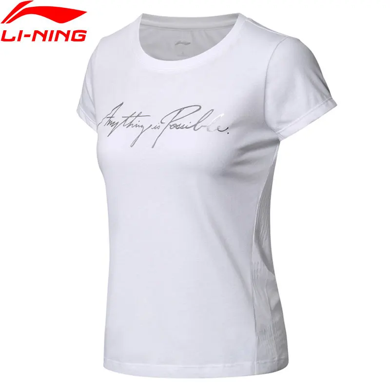 

(Clearance Sale)Li-Ning Women's The Trend T-Shirts 50%Cotton 50%Polyester LiNing Comfort Sport Tops Tee T-shirts AHSN678 WTS1442
