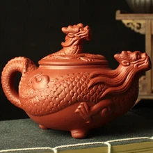 Infusor кухонные инструменты капсула китайский дракон чайный набор кунг-фу, Глиняный Чайник высокого класса горшок, ручная работа 450 мл большой размер