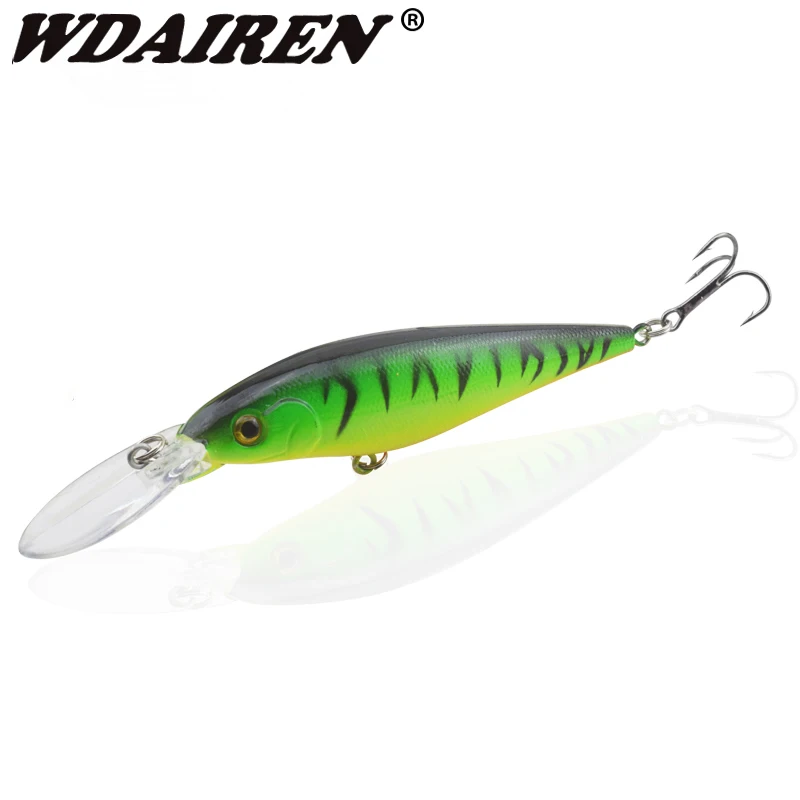 1Pcs long Lips Minnow Fishing Lure 110mm 10g Crankbait Floating