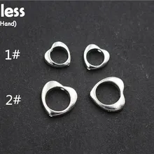 Uglyless Настоящее серебро 925 пробы сердца фурнитура для бусин ювелирные изделия DIY любовь разделитель бусины ручной работы полые результаты ювелирные изделия