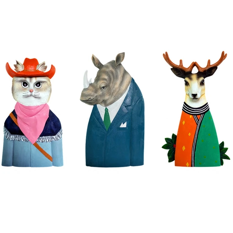  Wall Decoration Wall Hanging Creative Nordic Bedroom Living Room Elk Hanging Stereo Embossed Animal - 33021445397