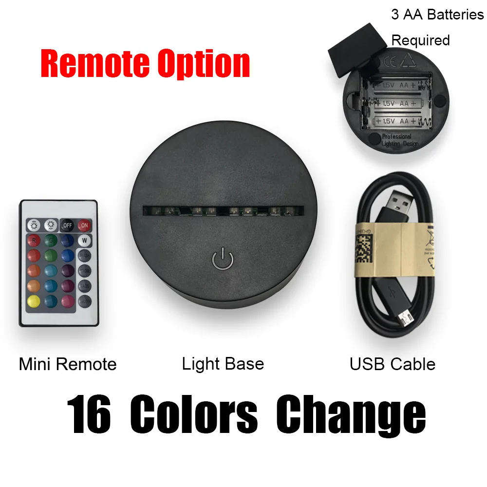  Only Lamp Base Switch Three Colors Touch 7 Colors Remote 16 Colors Not Include Acrylic Plate Suitab - 32956238326