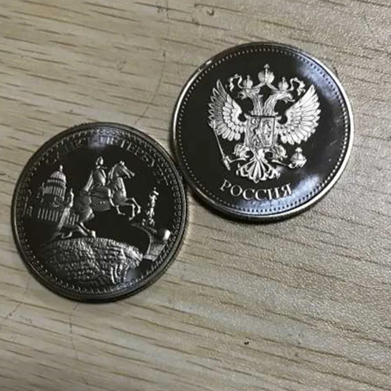 2 шт. сувенирные монеты с посеребрением 40 х3 мм | Дом и сад