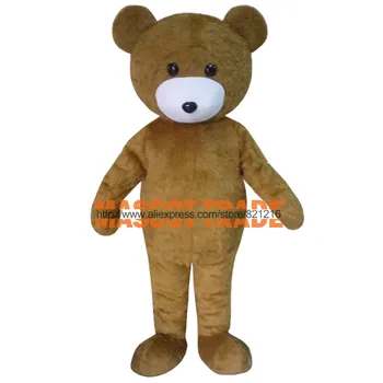 

New Christmas Cartoon Character Brown Teddy Bear Mascot Costume Kids Party Costume