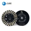 Z-LION 4" Diamond Cup Grinding Wheel Double Layer Segment 5/8-11 Thread Sanding Disc For Granite Marble Stone Grinding Cup wheel